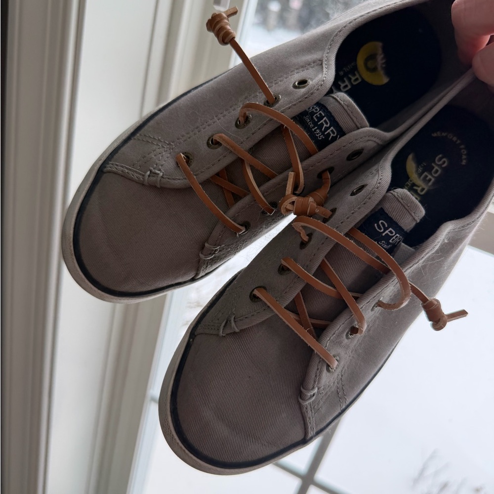 Sperry Women’s Gray Canvas Boat Shoes